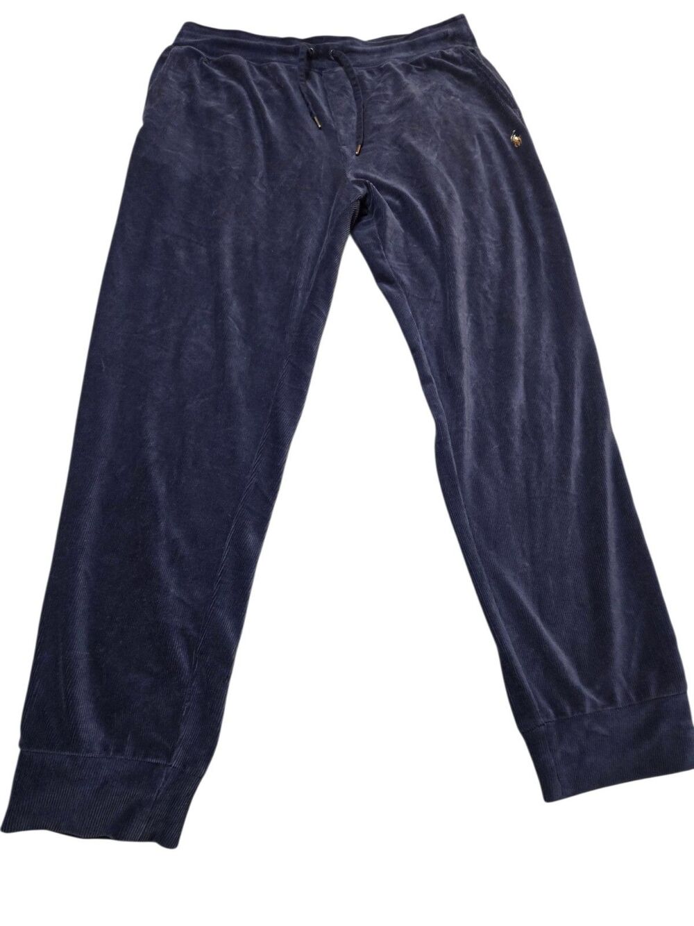 Polo Ralph Lauren Corduroy Joggers Pants Mens XL Navy Pockets Drawstring B25.1 - Picture 1 of 11